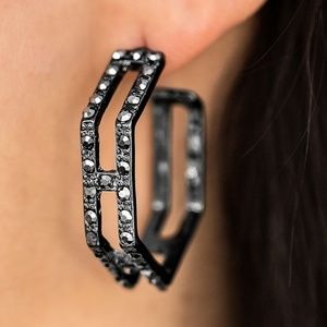 Black Hoop Earrings - Just GEO For It